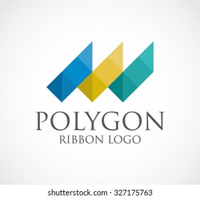 Hotel high building of triangle architecture abstract vector and logo design or template property business icon of real estate company symbol concept