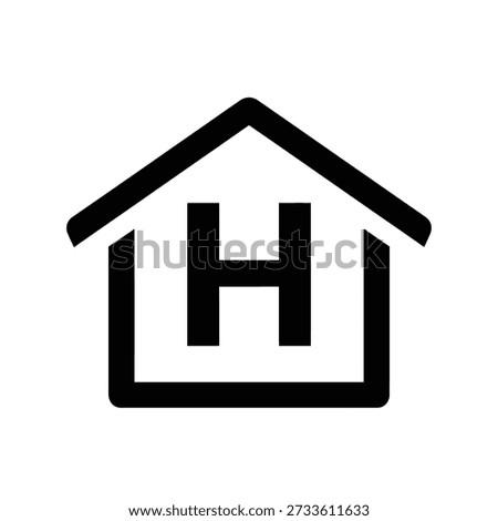 Hotel, hostel, icon, accommodation, overnight stay, sign, travel vector illustration