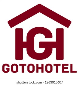 Hotel house in vector sign