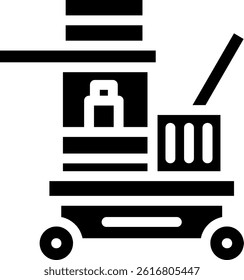 Hotel Housekeeping Glyph Vector Icon Design