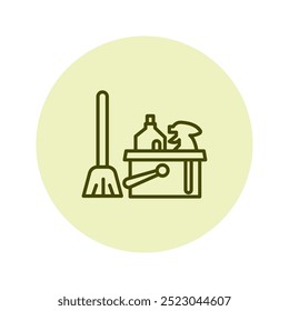 Hotel Housekeeping line icon , vector, pixel perfect, illustrator file