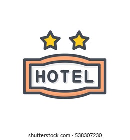 Hotel Icon 2-star sign