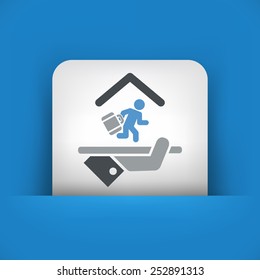 Hotel icon. Arrival/departure.