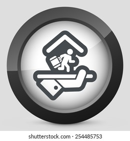 Hotel icon. Arrival/departure.
