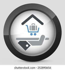 Hotel icon. Baggage service.