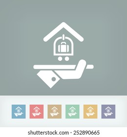 Hotel icon. Baggage service.