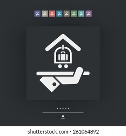 Hotel icon. Baggage service.