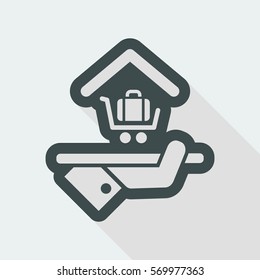Hotel icon. Baggage service.