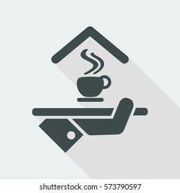 Hotel icon. Breakfast icon.