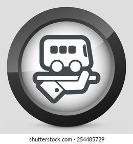 Hotel icon. Bus service.
