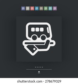 Hotel icon. Bus service.