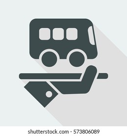 Hotel icon. Bus service.