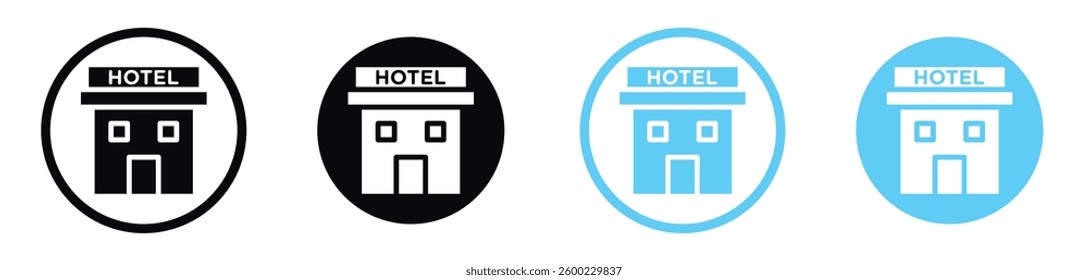 Hotel icon collection. vector illustration set