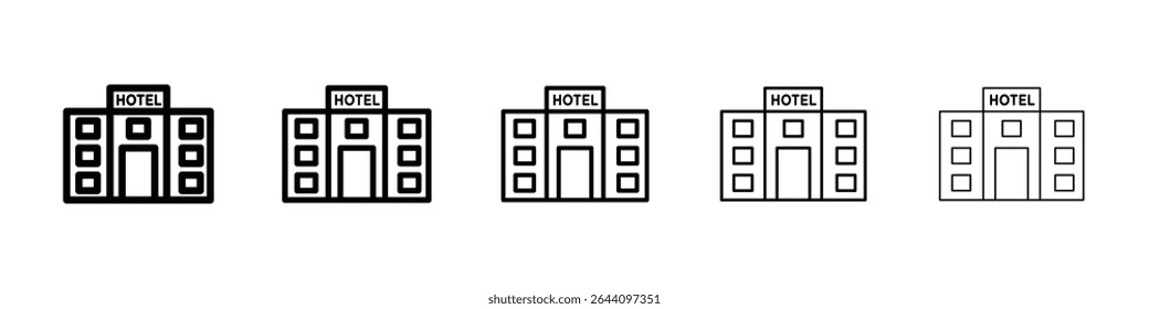 hotel icon concept. graphic design, logo, Web, UI.