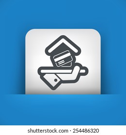 Hotel icon. Credit cards accepted.
