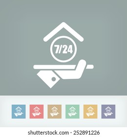 Hotel icon. Daily concept icon.