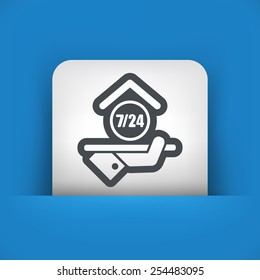 Hotel icon. Daily concept icon.