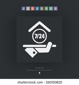 Hotel icon. Daily concept icon.