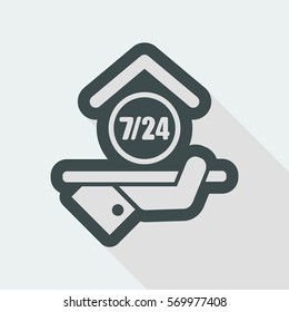 Hotel icon. Daily concept icon.