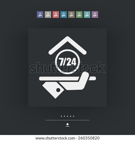 Hotel icon. Daily concept icon.