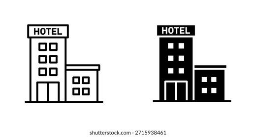 colección de diseño de icono de hotel. Signo y Vector para diseños de interfaz de usuario