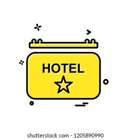 Hotel icon design vector