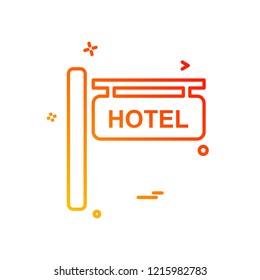 Hotel icon design vector