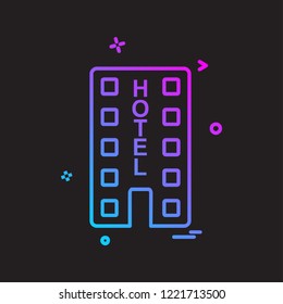 Hotel icon design vector