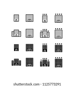 Hotel Icon Design Vector Symbol Building Resort