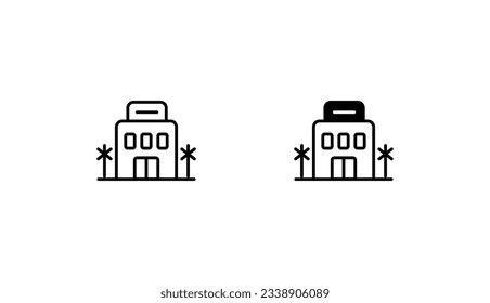 Hotel icon design with white background stock illustration