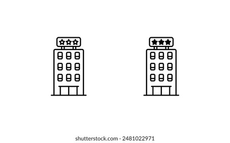 Hotel icon design with white background stock illustration
