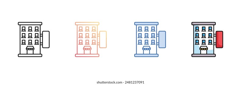 Hotel icon design with white background stock illustration