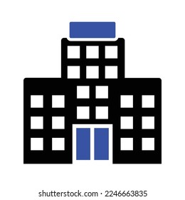 Hotel Icon in Dualtone Style