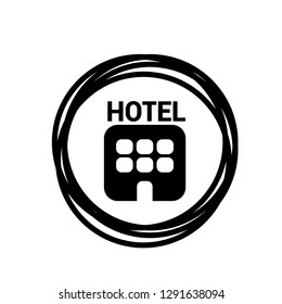 hotel icon - emblem,sticker,seal,label.