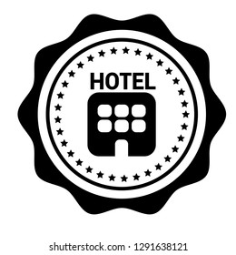 hotel icon - emblem,sticker,seal,label.