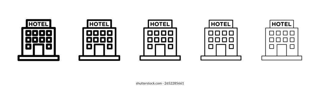 ícone do hotel conceito de sinal plano preenchido para web design.