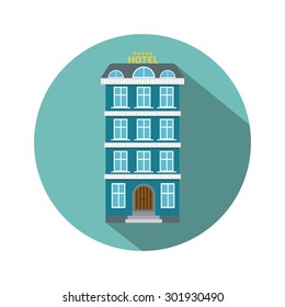 hotel icon flat style