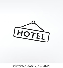 Hotel Icon. Hotel glyph style vector icon 
