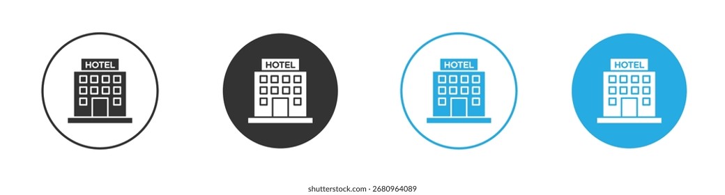 icono del hotel. Plantilla de diseño de iconos gráficos