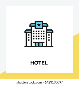 HOTEL ICON AND ILLUSTRATION CONCEPT