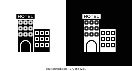 hotel icon illustration doodle. Flat illustration vector set
