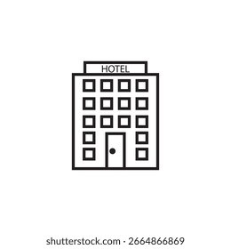 Icono de hotel Ilustración Elemento Diseño