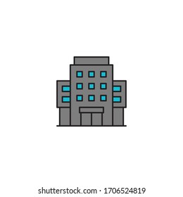 hotel icon illustration vector flat