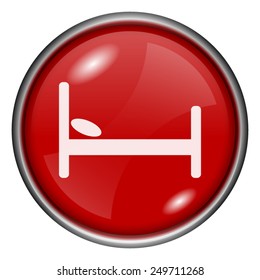 Hotel icon. Internet button on white background. 