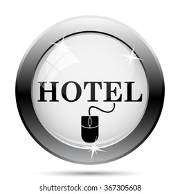 Hotel icon. Internet button on white background. EPS10 vector.