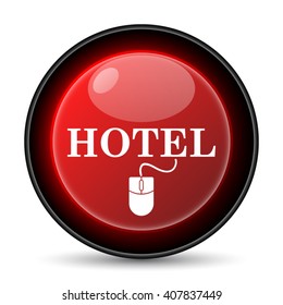 Hotel icon. Internet button on white background. EPS10 vector