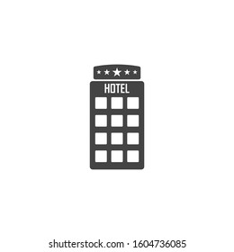 Hotel icon isolated on white background.