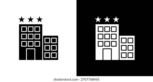 Hotel-Symbol Linie Kunst bearbeitbaren Strich und solide Sammlung für App-Design