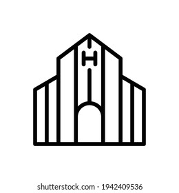 hotel icon line style vector for your web, mobile app logo UI design