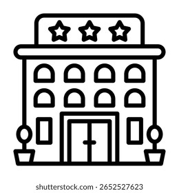 Ilustración vectorial de Hotel Icon Line
